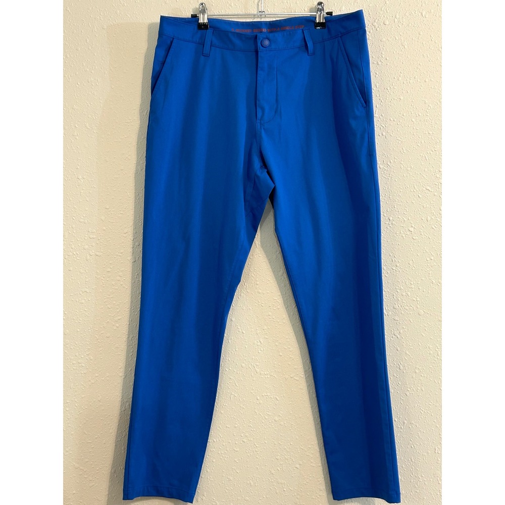 Rhone Commuter Pants Mens 34 Blue Straight Leg Performance Trousers